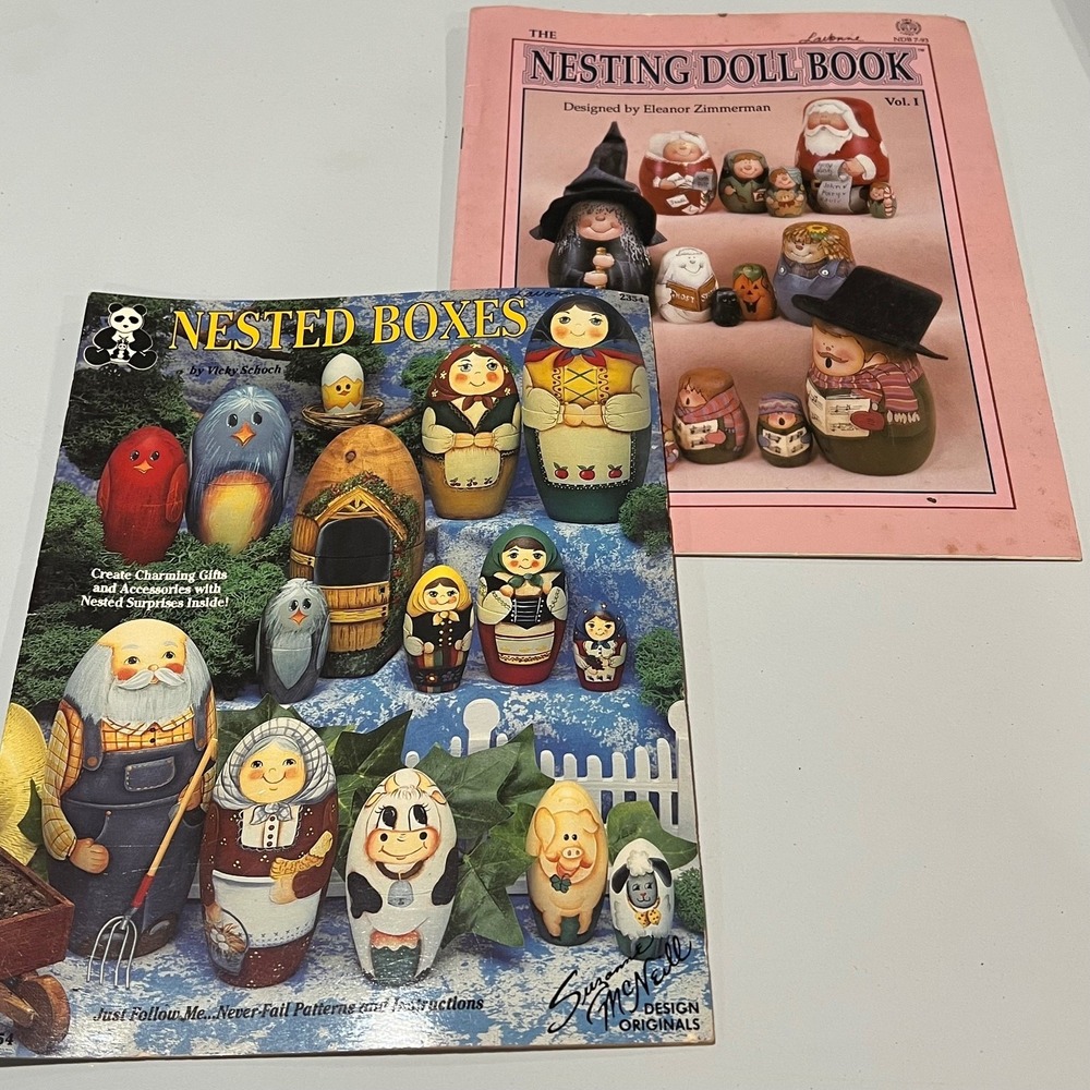 Craft‎ Painting Books Lot of 2 Nesting Doll & Box Patterns